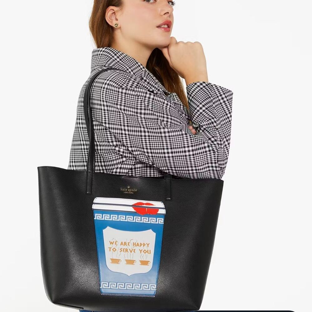 NWT Kate Spade Collectable Bundle Coffee Break Tote Shoulder and Wallet Set - Picture 8 of 11